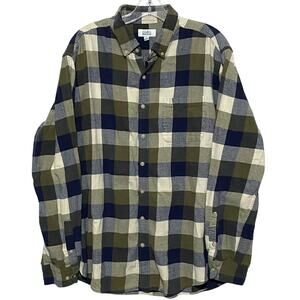 Croft & Barrow Men's Plaid Casual Button Down Shirt - Blue, Green, Cream